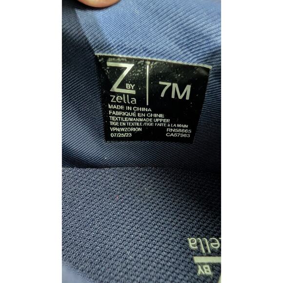 Z By Zella Women's Orion Stretch Knit Sneaker Sz 7 Burgundy Rose Navy Comfort - Picture 9 of 9